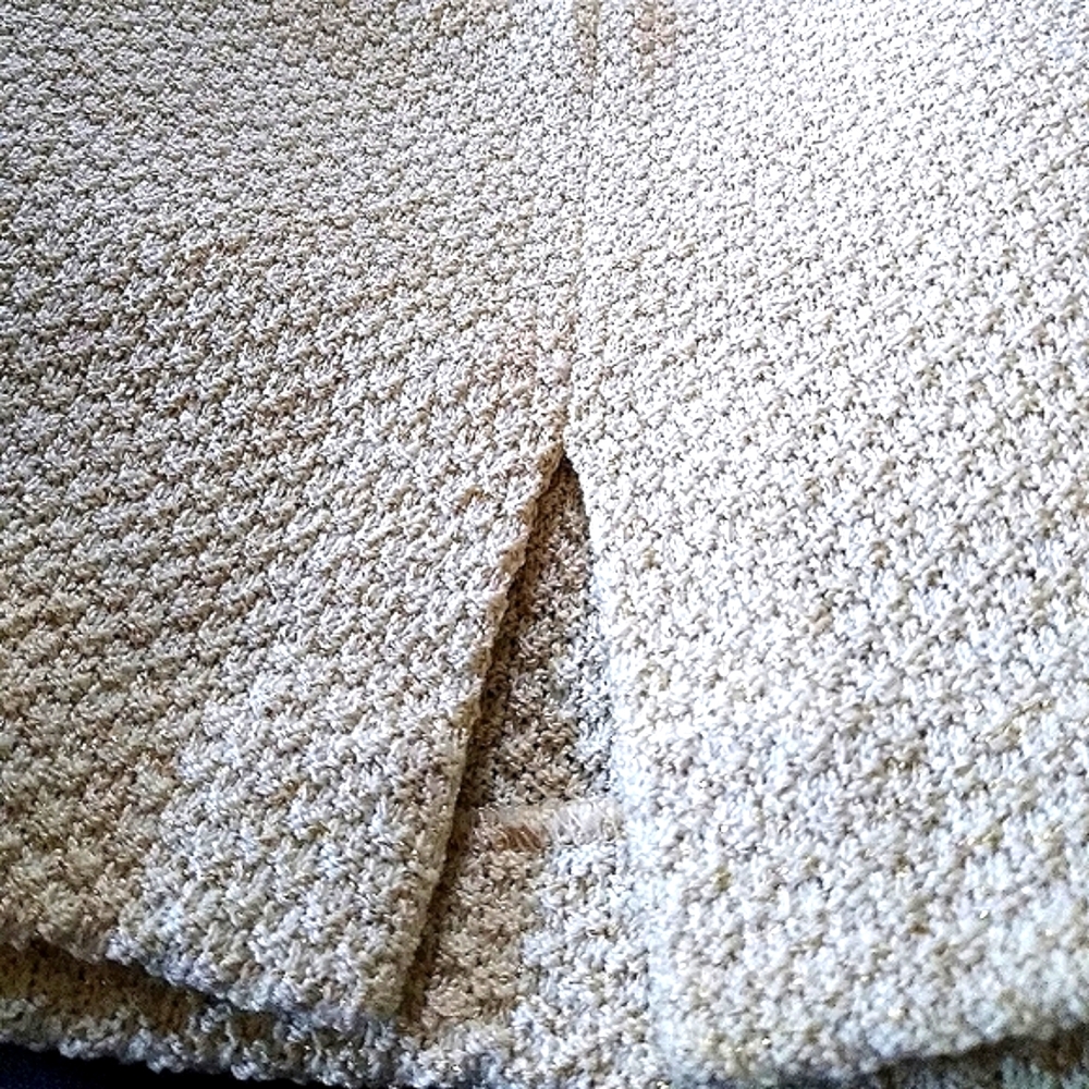 ST JOHN COUTURE 8 BOUCLE CROCHET AURORA BOREALIS LACE CREAM WOOL SILK SKIRT SUIT - Picture 9 of 16